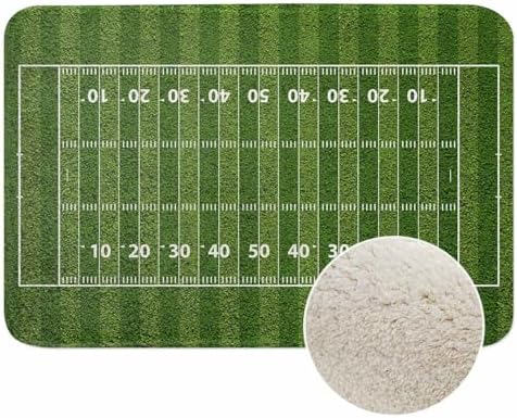 American Football Field Bath Rugs Green Lawn Popular Sports Bathroom Mat Soft by Unknown