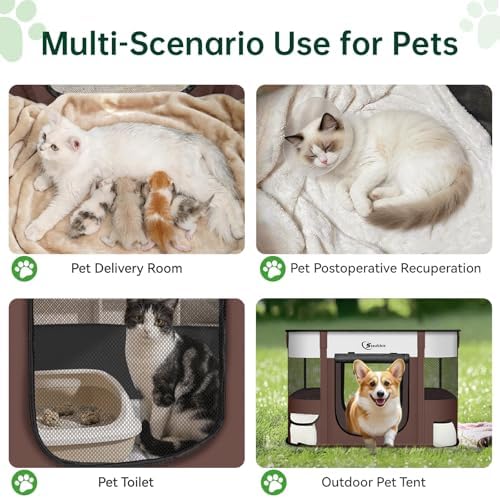 Siedihit 31" Dog Playpen, Cat Puppy Pen, Pet Portable Crate Indoor Outdoor - Image 3