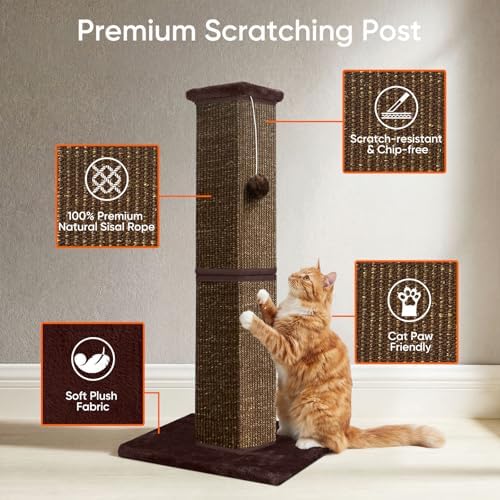 Cat Scratching Post for Indoor Cat, 32 Inch Large Cat Scratcher - Image 3