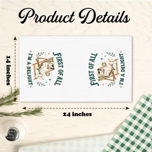 Great Pyrenees Kitchen Towel, Cute Dog Hand Towel, Funny Dog Lover Gift - Image 2