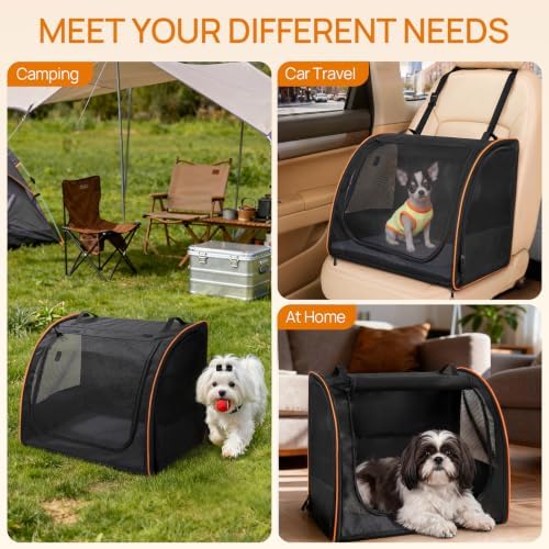 Dog Car Seat, Enclosed Carrier for Pets Travel Safety Dog Crate Soft-Sided - Image 6