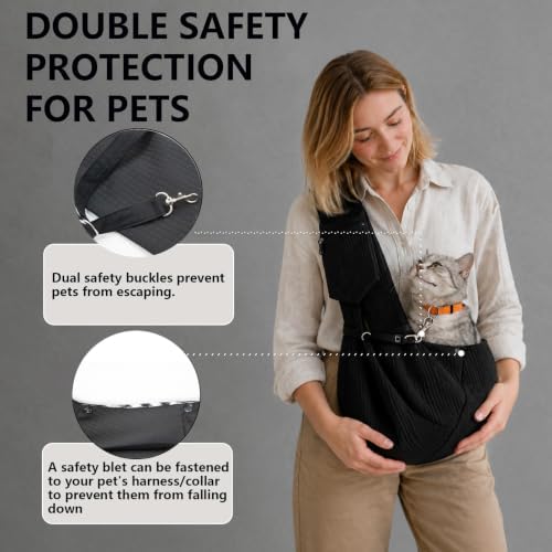 Dog Sling Carrier Adjustable Strap Travel Bag - Image 5