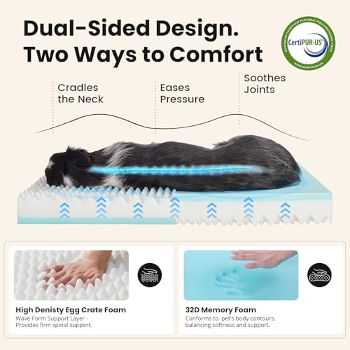 OhGeni Orthopedic Waterproof Med Large Dog Bed, Memory Foam, 35 inch - Image 5
