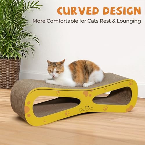 COZIWOW Infinity Cat Scratcher Lounge, Cardboard Cat Scratching Pad Board - Image 3