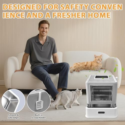 Homegroove Stainless Steel Cat Litter Box - Image 6