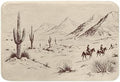 Cowboys Bath Mats for Bathroom Wild West Desert Lanscape Silhouette Prairie by Unknown