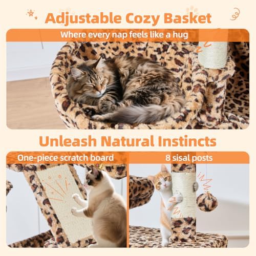 Taoqimiao Cat Tree, 71 in Extra Large Cat Tower - Image 6