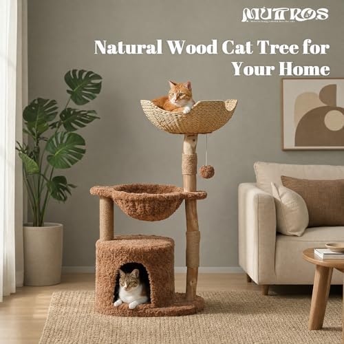 MUTTROS 40" Modern Wood Cat Tree - Image 3