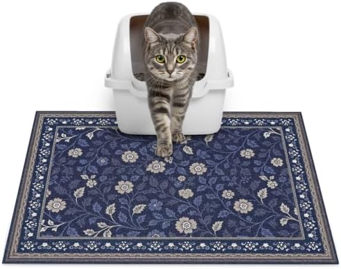 Glittme Cat Litter Mat 24"x15" Non-Slip Washable Trapping Mat by Glittme