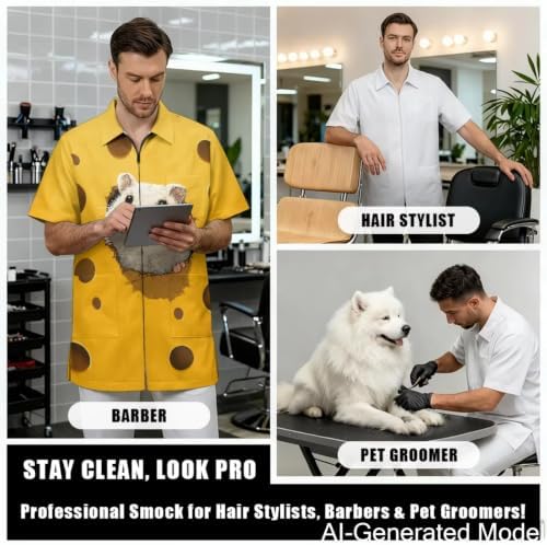 Dog Grooming Smock for Women & Men Water & Hair Repellent - Image 4