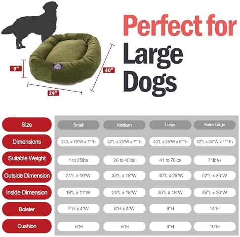Majestic Pet Micro Velvet Dog Bed, 40 Inch Large - Image 3