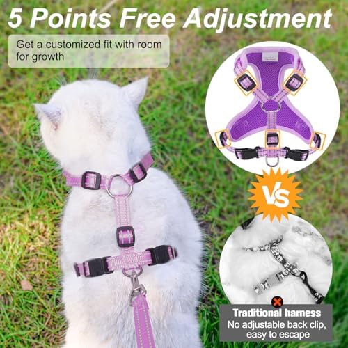 BEAUTYZOO Cat Harness and Leash Set, Escape Proof and Adjustable - Image 4