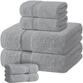 Light Gray Bath Towel Set of 6 by WhiteClassic