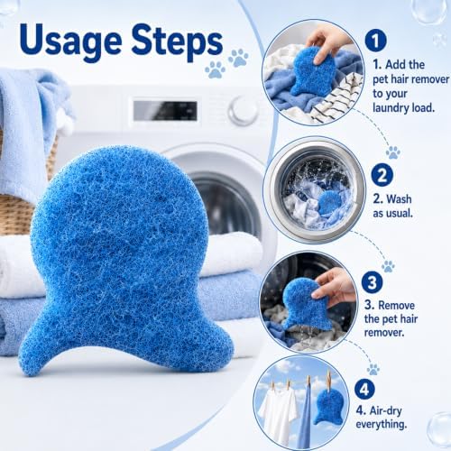 Pet Hair Remover for Laundry, Reusable 8 Pack Dog & Cat Hair Remover - Image 7