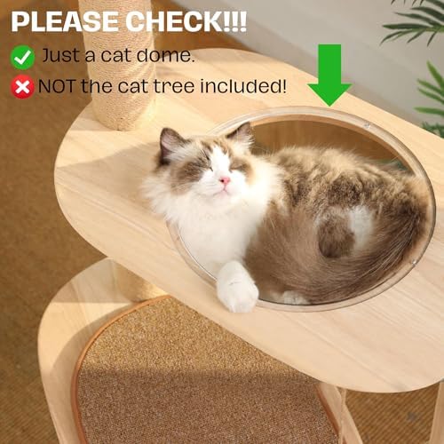 11.8" Acrylic Dome Clear Plastic Pet Cat Bubble Window Capsule Space Cover - Image 4