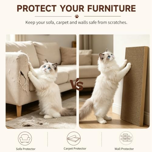 5-Pack Reversible Cat Scratcher, Cat Scratch Pad - Image 3