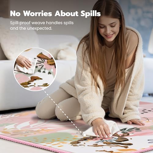 Joiedomi Area Rugs for Bedroom 3x5 Non Slip Small Carpet - Image 5