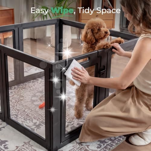 FXW AuraSpace Clear Acrylic Indoor Dog Playpen, 12 Panels - Image 6