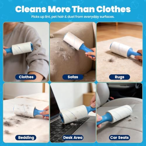 Extra Sticky Lint Roller for Pet Hair, 500 Sheets - Image 5