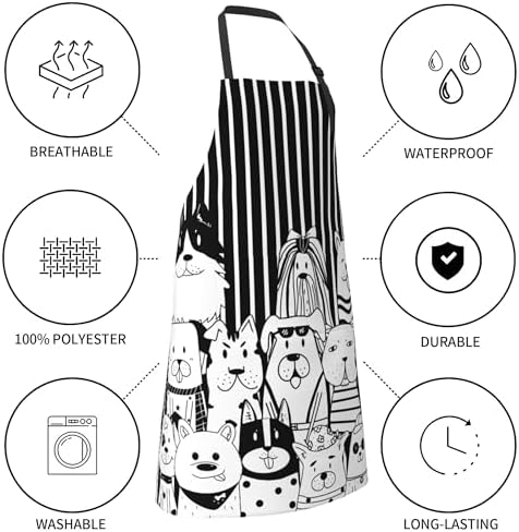 Art Apron with Pocket for Women Men - Image 3