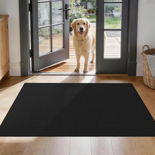 3x4 Waffle Bathroom Rug: Super Absorbent Washable Bath Mat by BYYVOORugsforYourHome