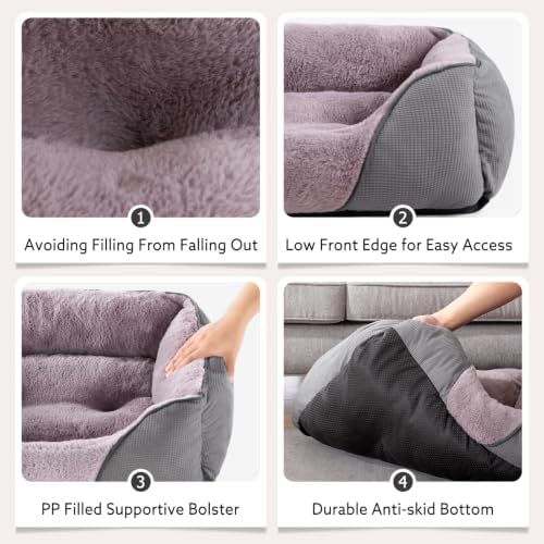 MIXJOY Dog Beds for Small Dogs, Cat Beds for Indoor Cats Washable, Calming Pet - Image 3