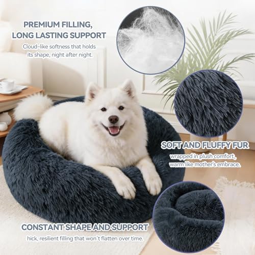 Cat Beds for Indoor Cats, Washable 20" Donut Pet Bed for Small Dogs - Image 4