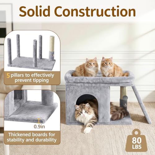 Cat Tree Tower with 15.7x23.6 Perch Bed - Image 3
