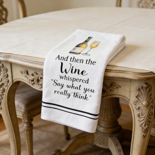 Wine Pattern Hand Towels, 6 Pack Funny Decorative Towel - Image 6