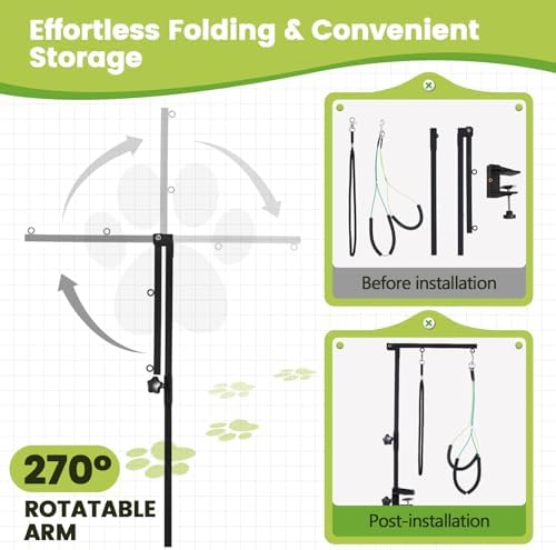 Dog Grooming Table Arm, 35-Inch Adjustable Clamp - Image 6