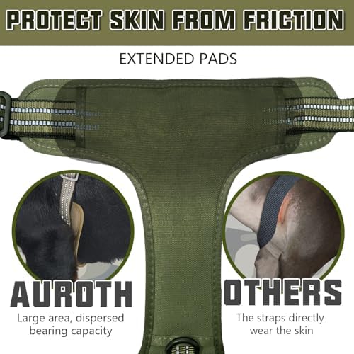 AUROTH Dog Harness for Large Dogs, No Pull Tactical Dog Vest Heavy Duty - Image 4