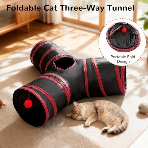 Tempcore Cat Tunnel, 3-Way Collapsible Toy - Image 6
