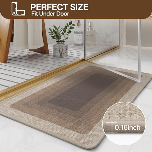 Bath Mat Non Slip, Quick Dry Bathroom Rug Under Door - Image 3
