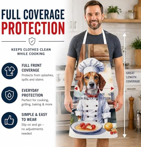 Caroline's Treasures English Foxhound The Chef Apron Cooking Kitchen Server - Image 3