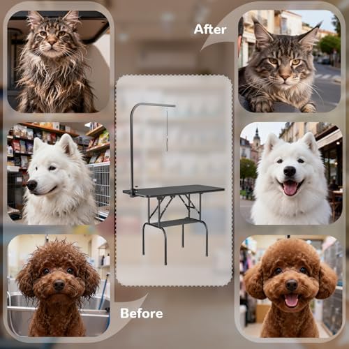 32-Inch Dog Grooming Table for Small & Medium Dogs, Foldable Pet Grooming Table - Image 6