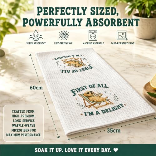 Labrador Retriever Kitchen Towel, Cute Dog Hand Towel, Funny Dog Lover Gift - Image 4