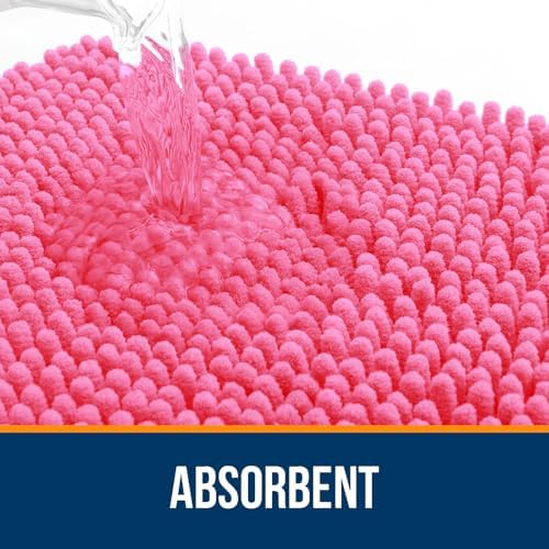 OLANLY Large Bathroom Rugs 70x46, Extra Soft Absorbent Chenille Bath Rugs - Image 4