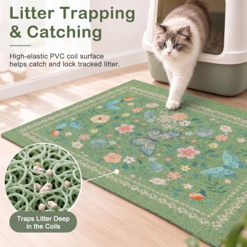 Unicorn Catcher 33"x22" Cat Litter Mat Non-Slip Washable Litter Box Mat - Image 2