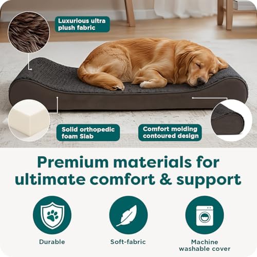 FurHaven Ultra Plush & Suede Luxe Lounger Orthopedic Pet Bed - Image 5