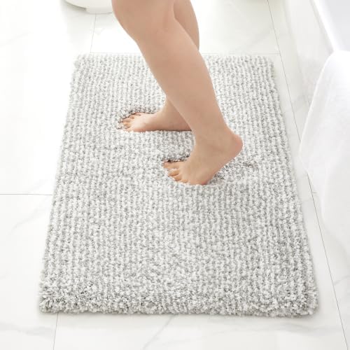 ILANGO Bathroom Rugs 24" × 17", Extra Soft Absorbent Microfiber Bath Rugs by ILANGO