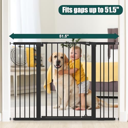 keny 36" Extra Tall Baby Gate for Stairs, Auto Close Dog Gate for Doorways - Image 3