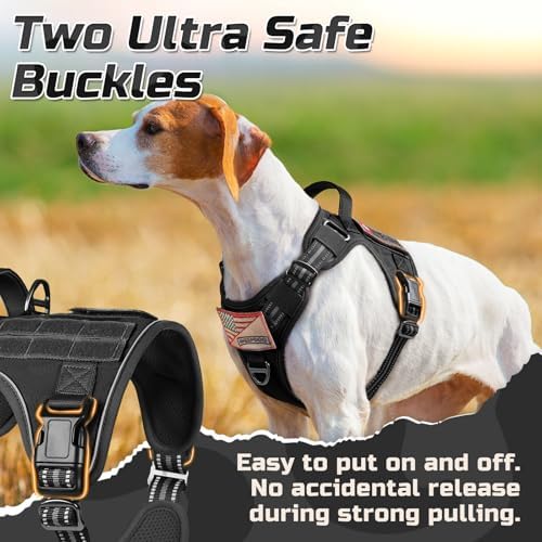 rabbitgoo Tactical Dog Harness for Medium, No Pull Military Service Vest - Image 4