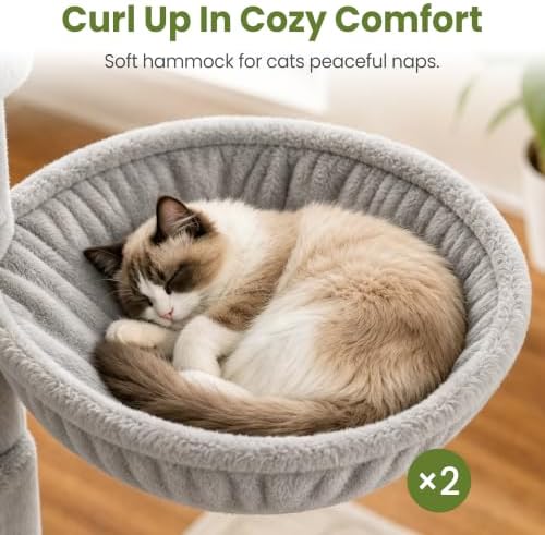 Cat Tree Tower for Indoor Large Adult Cats, 73in Tall Heavy Duty - Image 6
