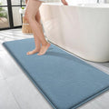OLANLY Memory Foam Bathroom Runner Rug 47x17, Absorbent Long Mat, Airy Blue by OLANLY