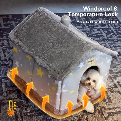 Cute Cat Beds for Indoor Cats, Foldable Cat House - Image 2