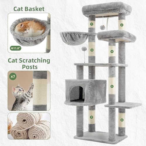 Gitelsnour 55.1'' Cat Tree Tower - Image 5