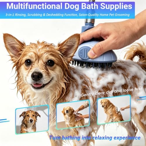 Multifunctional Dog Shower Attachment, Dog Bath Brush - Image 4
