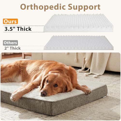 JOEJOY Orthopedic Dog Bed for Extra Large Dogs, Washable Dog Crate Bed Large - Image 5