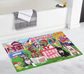 Doggie of the Day Carnival Kissing Booth Pitbull Dogs Bath Mat- Anti-Slip Pet by DoggieoftheDay