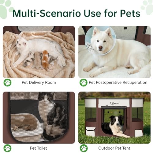 Siedihit 35" Dog Playpen, Cat Puppy Pen, Pet Portable Crate Indoor Outdoor - Image 3